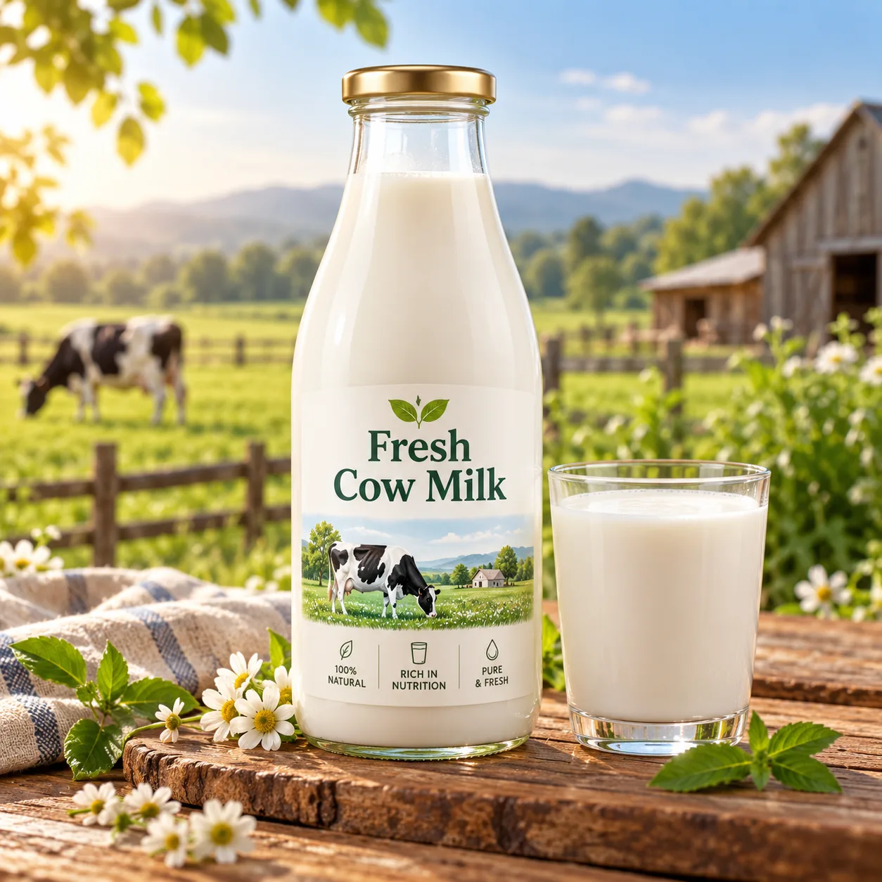 Fresh Cow Milk (1 L)